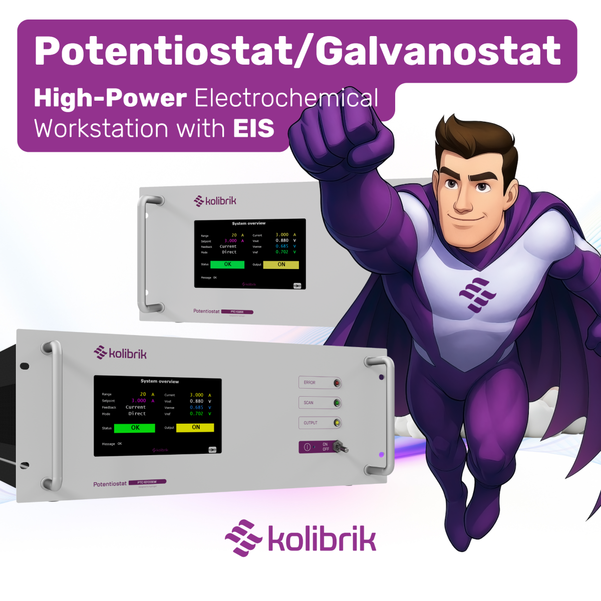 Potentiostat/Galvanostat — High-Power Electrochemical Workstation with EIS Potentiostat/Galvanostat — High-Power Electrochemical Workstation with EIS